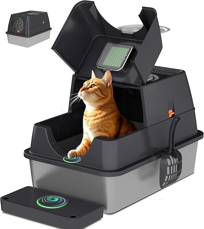 WhiskerHaven™ Maison de Litière Automatique